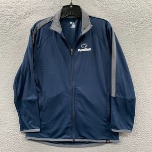 PENN STATE Nittany Lions Jacket Womens Medium Top Blue NCAA Full Zip